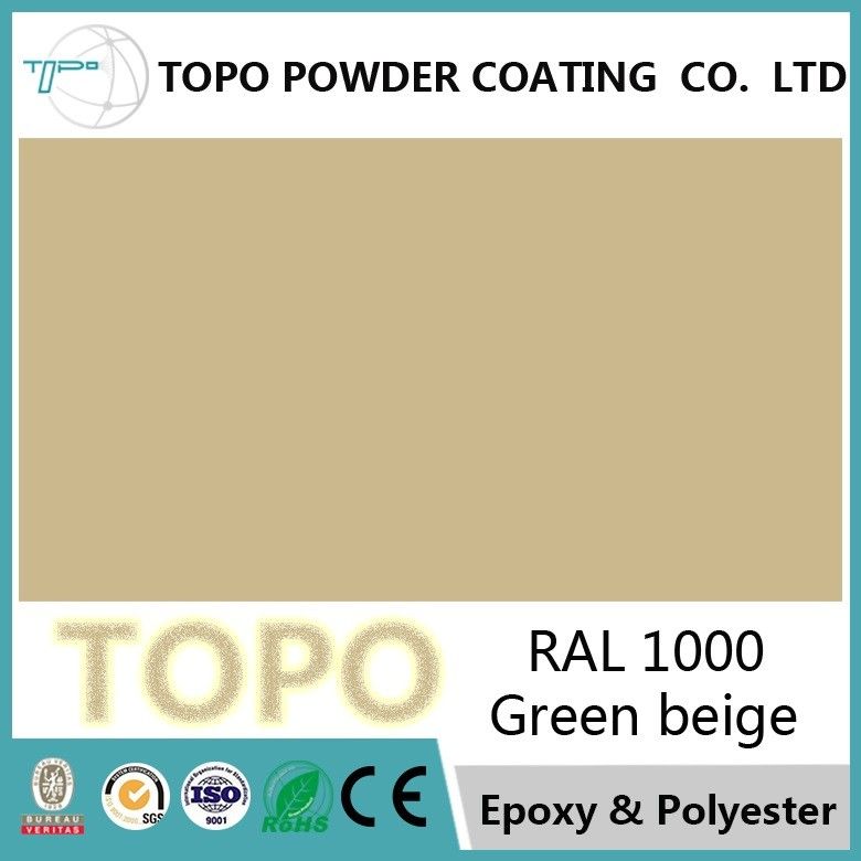 RAL 1000 Green Powder Coat, Super Durable Polyester Powder Coating Untuk Logam