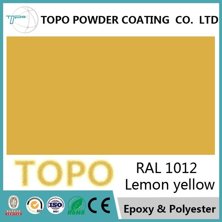 Pure Polyester TGIC Architectural Powder Coatings, RAL 1012 Lapisan Kuning Lemon Kuning