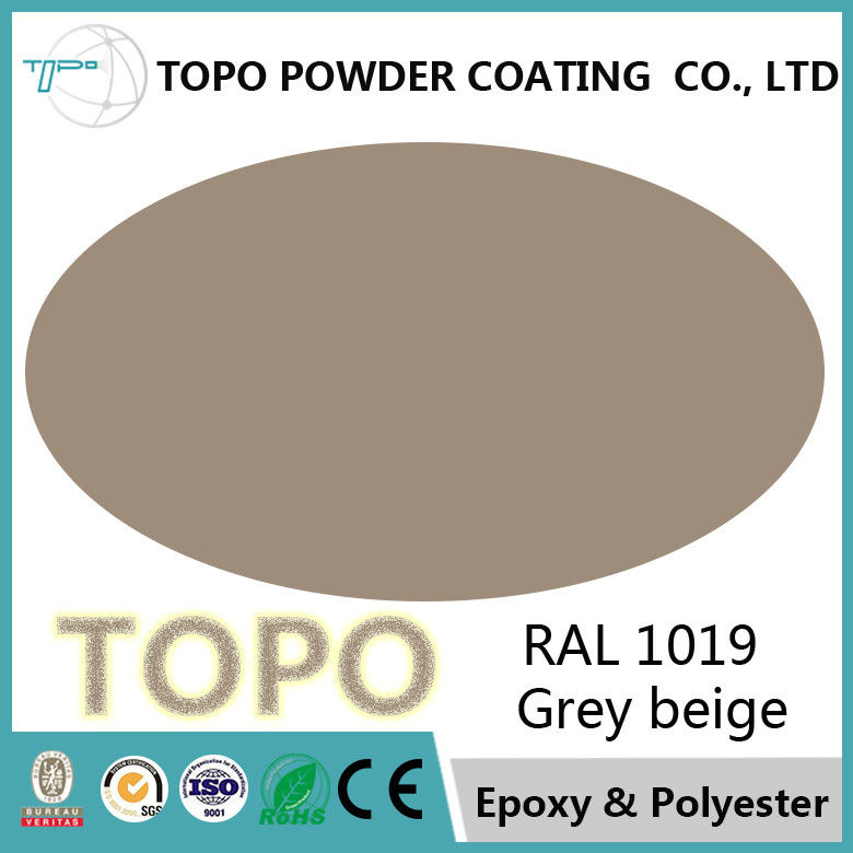 RAL 1019 Gray Beige Pure Epoxy Powder Coating Toleransi Kimia yang Sangat Baik