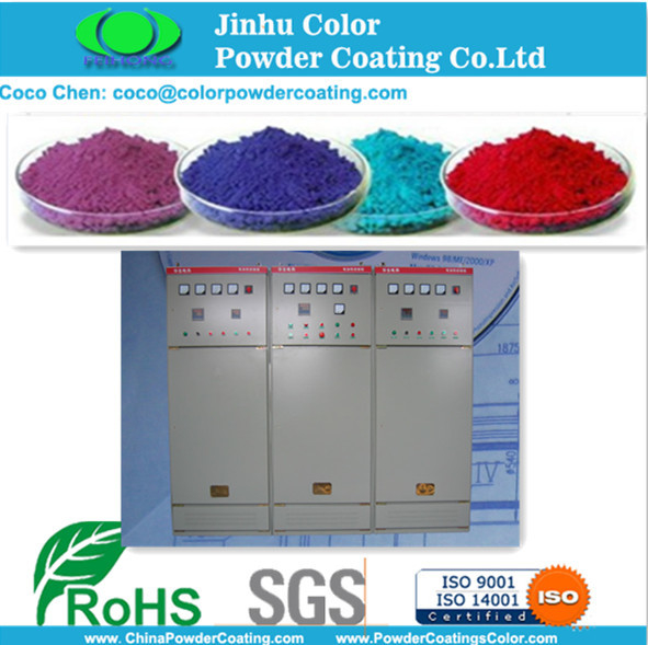 Ral Color Gloss Epoxy Polyester Powder Coating Tekstur Halus