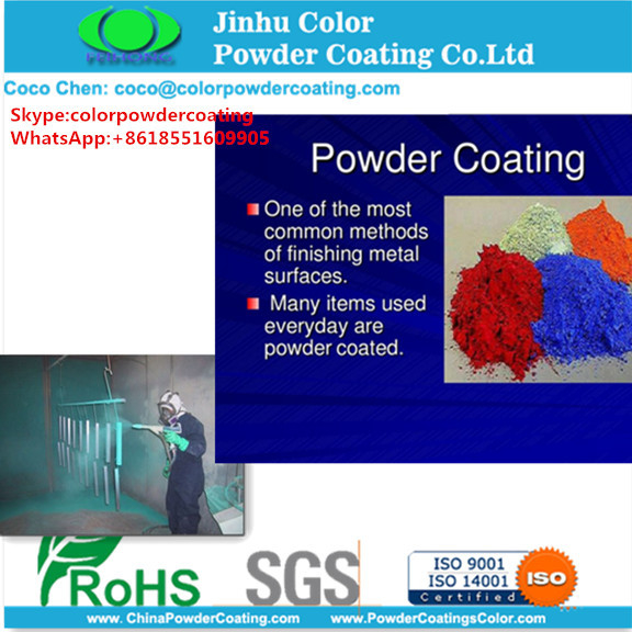 Elektrostatik Glossy Smooth Powder Coating Polyester Resin Lead Free RAL 1018