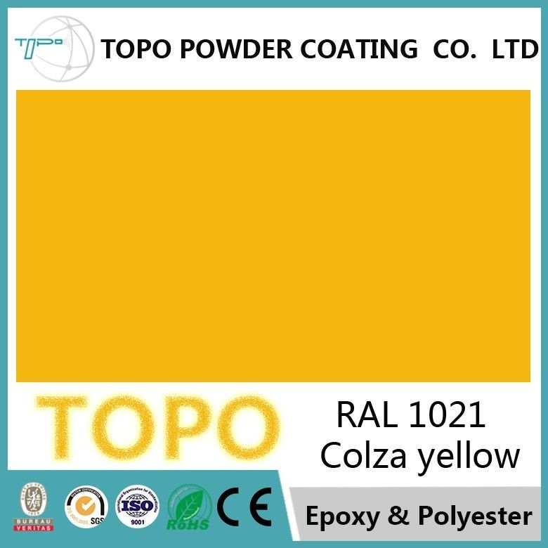 TGIC Free Polyester Powder Coating Paint RAL 1021 Colza Warna Kuning