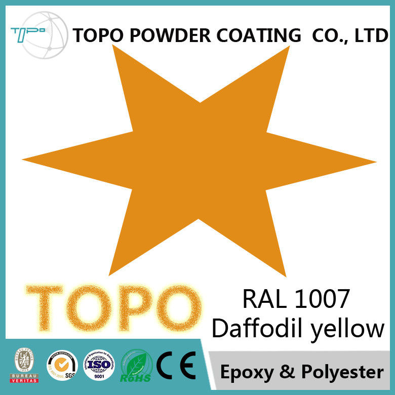 Peralatan Medis Epoxy Polyester Powder Coating RAL 1007 Yellow Daffodil