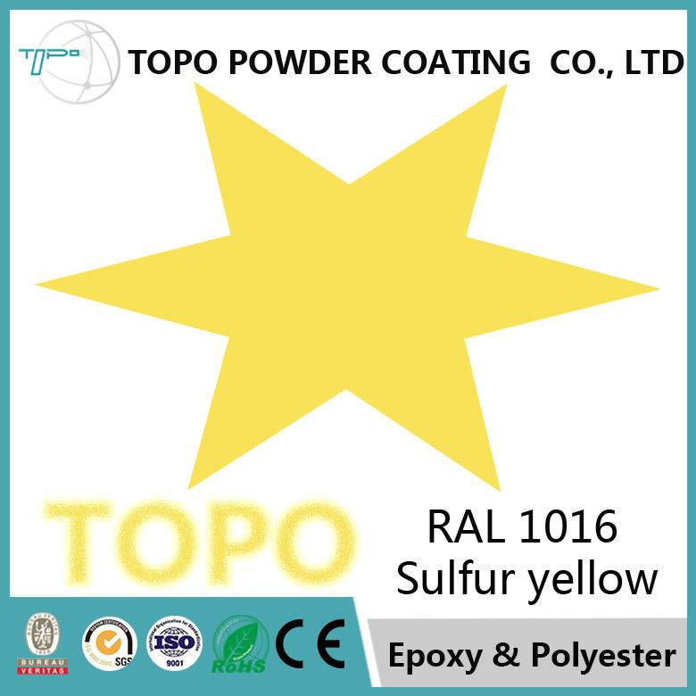 High Hardness Hybrid Powder Coating, RAL1016 Sulphur Yellow Carbon Steel Pipe Coating