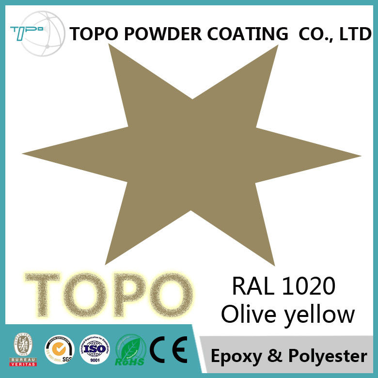 RAL 1020 Zaitun Kuning Epoxy Polyester Powder Coating Untuk Aplikasi Indoor